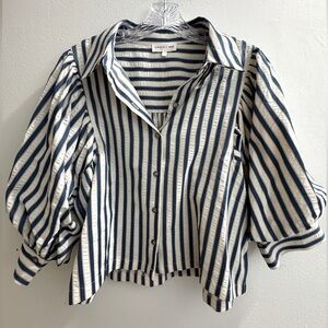 Striped Blue and White Women's Top by Entro